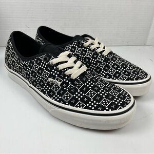 Vans Authentic Color Theory Checker Dot Black Mens Size 9 NEW